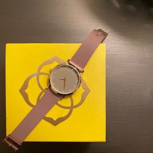 Gold face, rose gold band watch